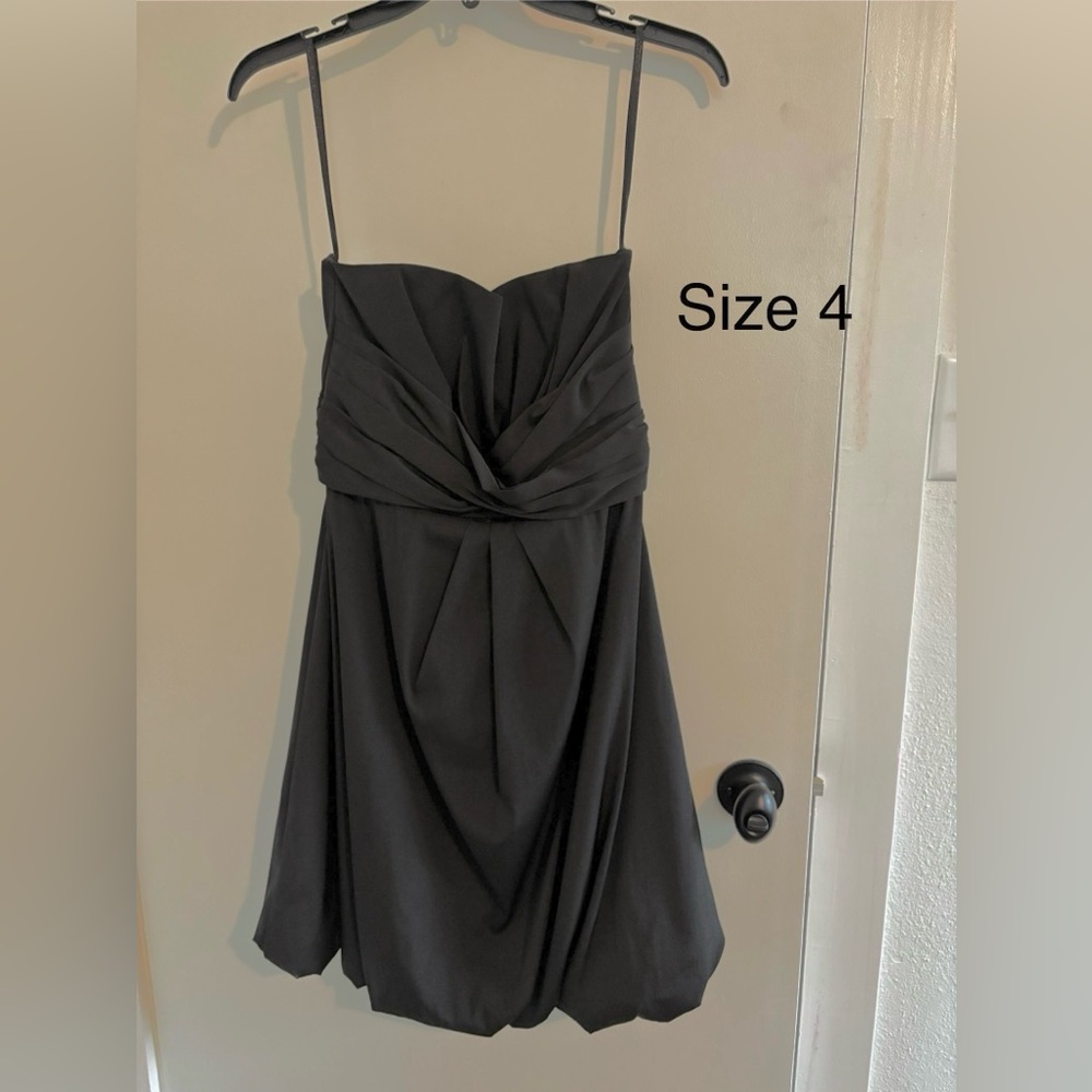 White House Black Market Elegant Strapless Black Mini Dress